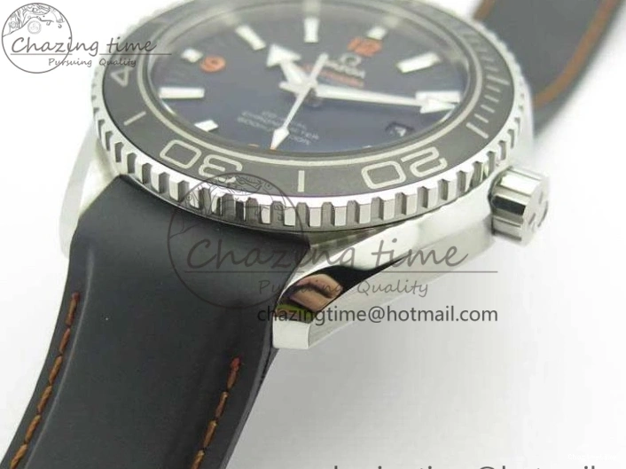 0127 GoodFit Planet Ocean Pro 45mm OMF 1:1 Best Edition Orange Marker On Rubber Strap A8500 (Black Balance Wheel) 8139